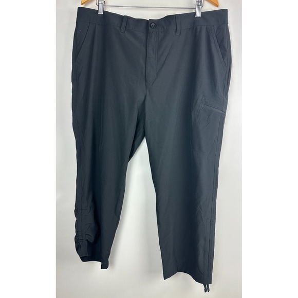 Eddie Bauer Ripstop Crop Pants Stretch Cargo Zip Pocket Capri Women's Size 16 - Picture 2 of 15